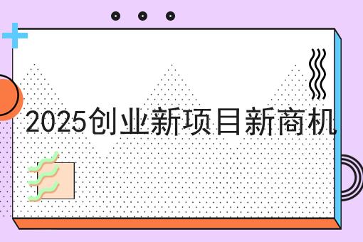 2025创业新项目新商机