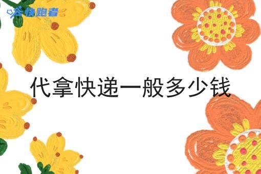 代拿快递一般多少钱