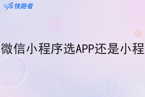想做外卖微信小程序选APP还是小程序更好呢 想做外卖微信小程序选APP还是小程序更好呢