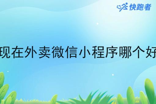 现在外卖微信小程序哪个好