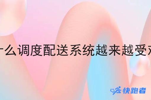 为什么调度配送系统越来越受欢迎 为什么调度配送系统越来越受欢迎