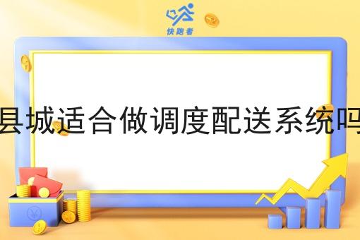 县城适合做调度配送系统吗
