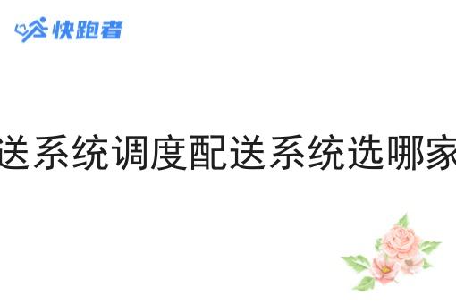 做外卖调度配送系统调度配送系统选哪家系统会比*好