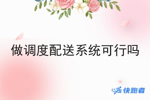做调度配送系统可行吗
