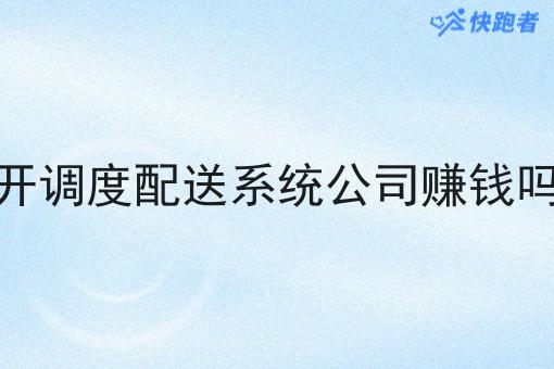 开调度配送系统公司赚钱吗