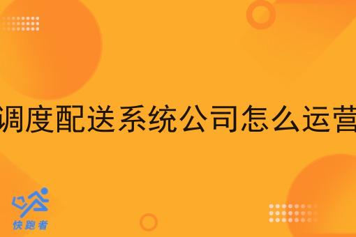 调度配送系统公司怎么运营 调度配送系统公司怎么运营