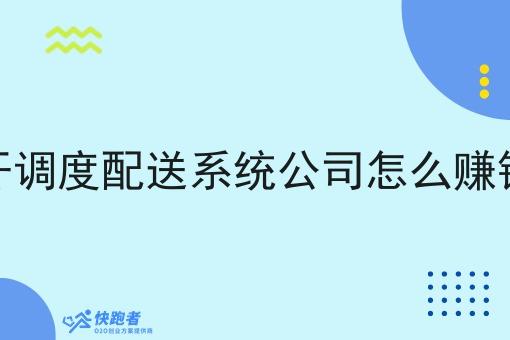 开调度配送系统公司怎么赚钱 开调度配送系统公司怎么赚钱