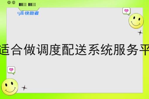 县城适合做调度配送系统服务平台吗