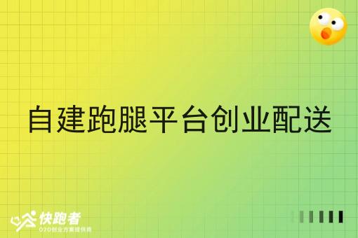 自建跑腿平台创业配送