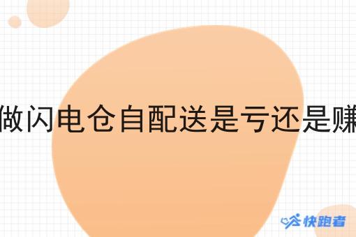 做闪电仓自配送是亏还是赚