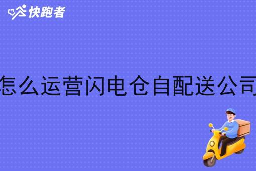 怎么运营闪电仓自配送公司