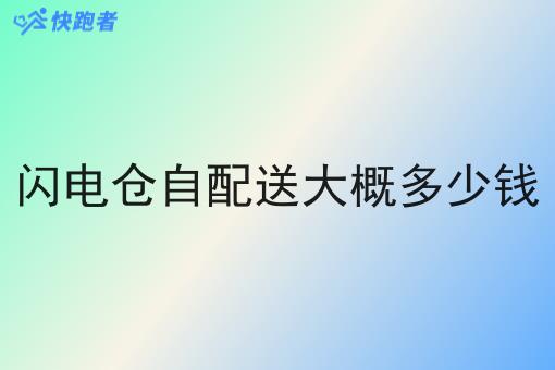 闪电仓自配送大概多少钱