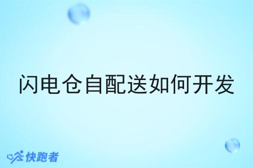 闪电仓自配送如何开发
