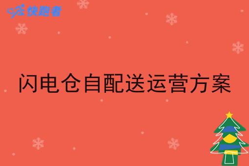 闪电仓自配送运营方案 闪电仓自配送运营方案
