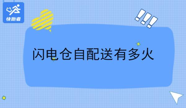 闪电仓自配送有多火