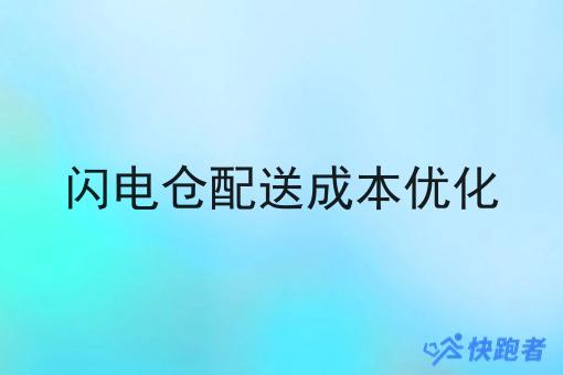 闪电仓配送成本优化