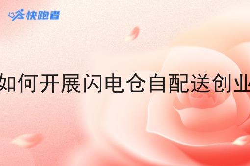 如何开展闪电仓自配送创业