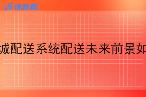 同城配送系统配送未来前景如何