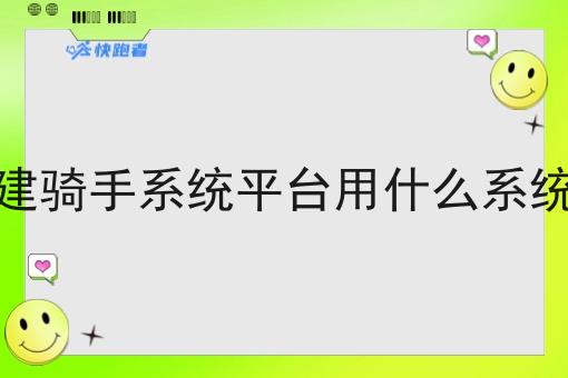 搭建骑手系统平台用什么系统好