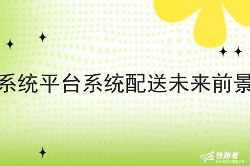 骑手系统平台系统配送未来前景如何